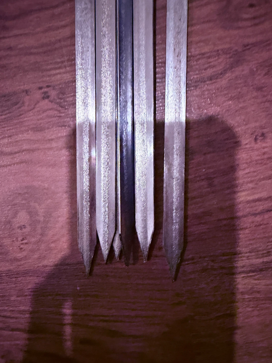 Set of 5 Metal Skewers for Grilling