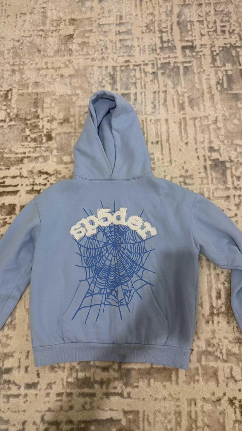 sp5der Hoodie Blue Size L