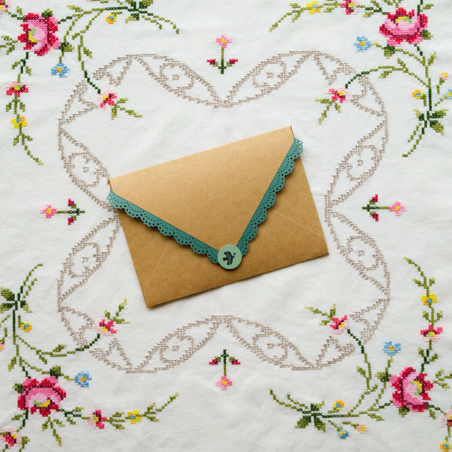 Handmade Envelopes with Doily Lace Detail - New