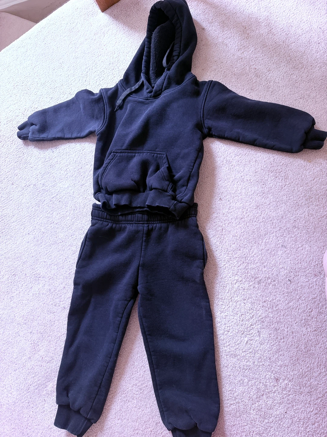 Kid's Navy Blue Hoodie and Pants Set