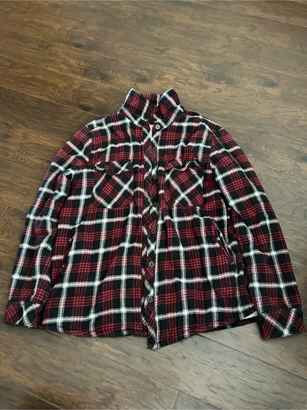 George - Men’s Red Plaid Flannel Sweater