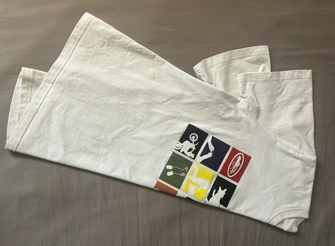 White T-Shirt with Graphic Print - Small - photo 4