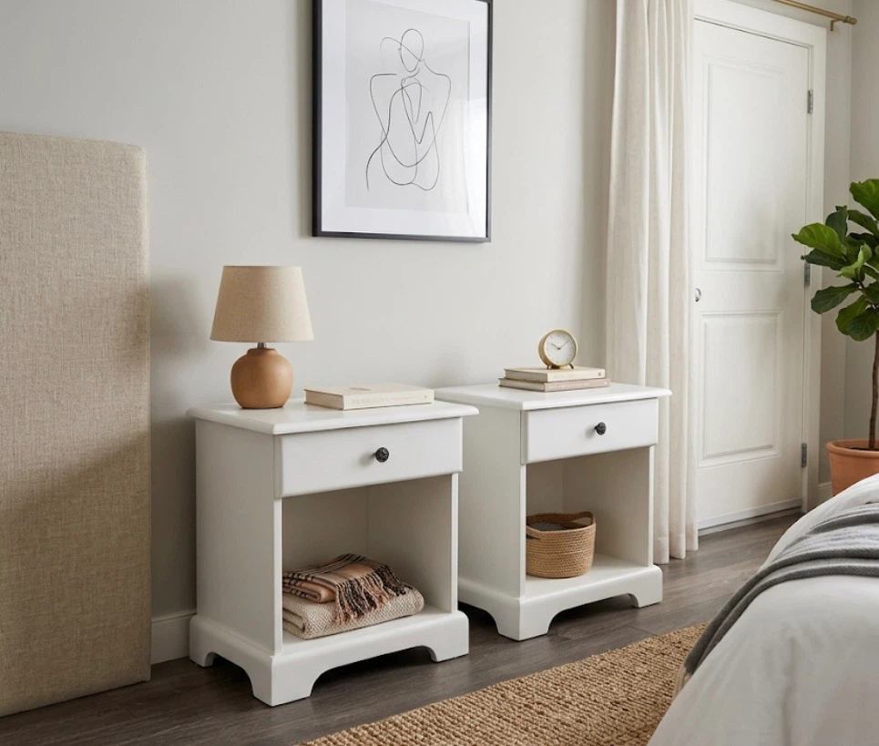 White Nightstands (Pair)