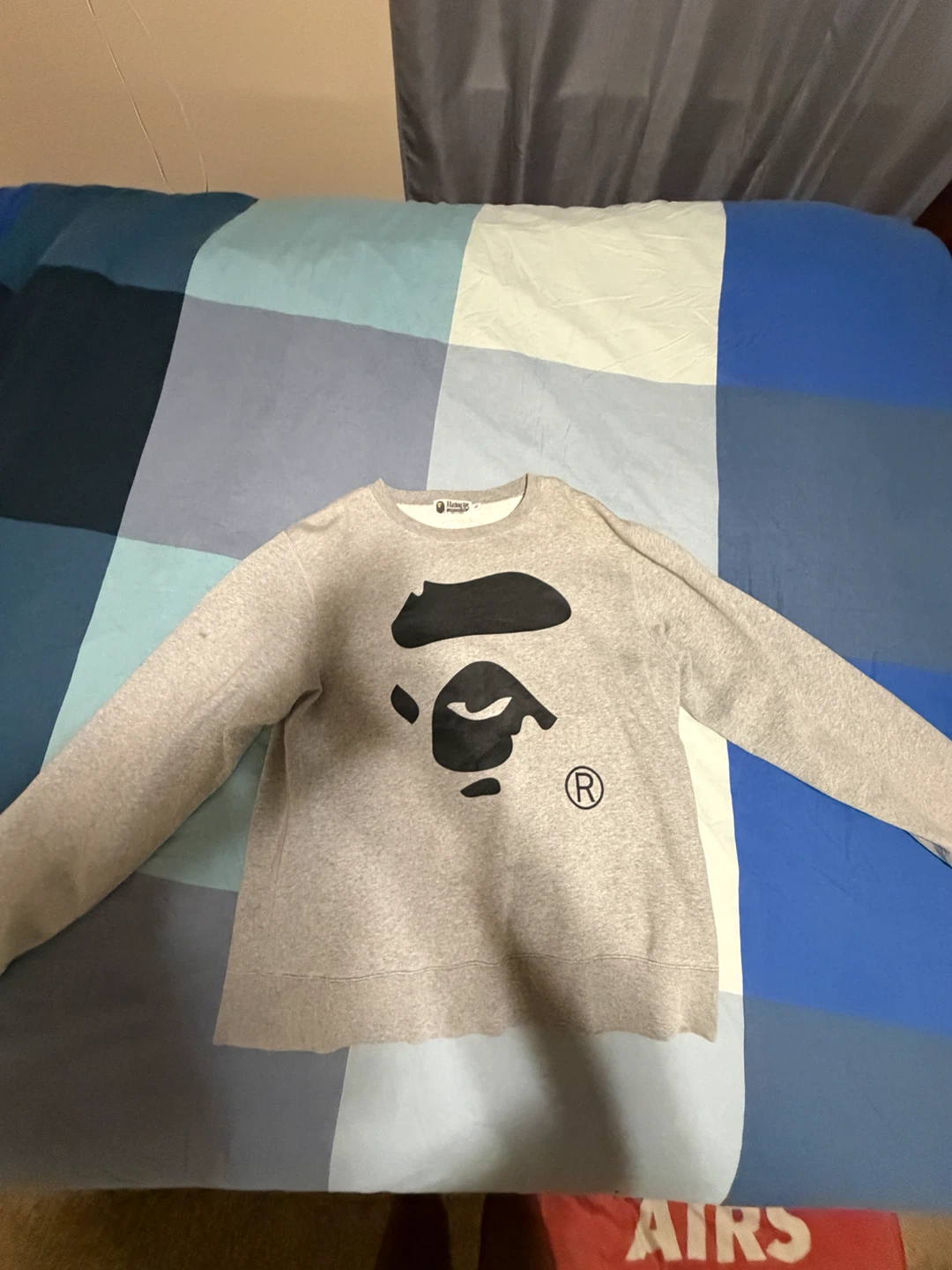 A Bathing Ape Grey Crewneck Sweatshirt XL