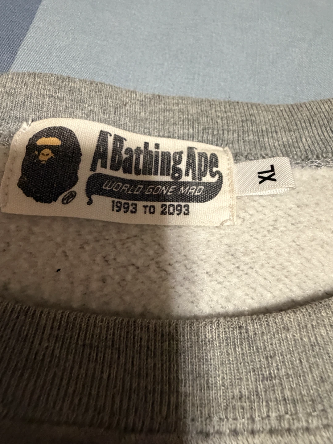 A Bathing Ape Grey Crewneck Sweatshirt XL - photo 2