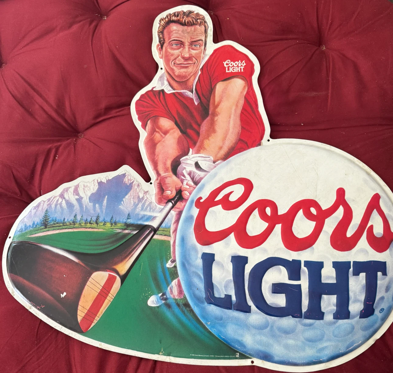 Metal golf sign Coors Light