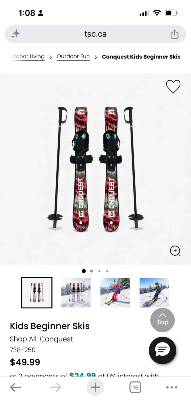 Brand New Snow Skis Set – $25 - photo 5
