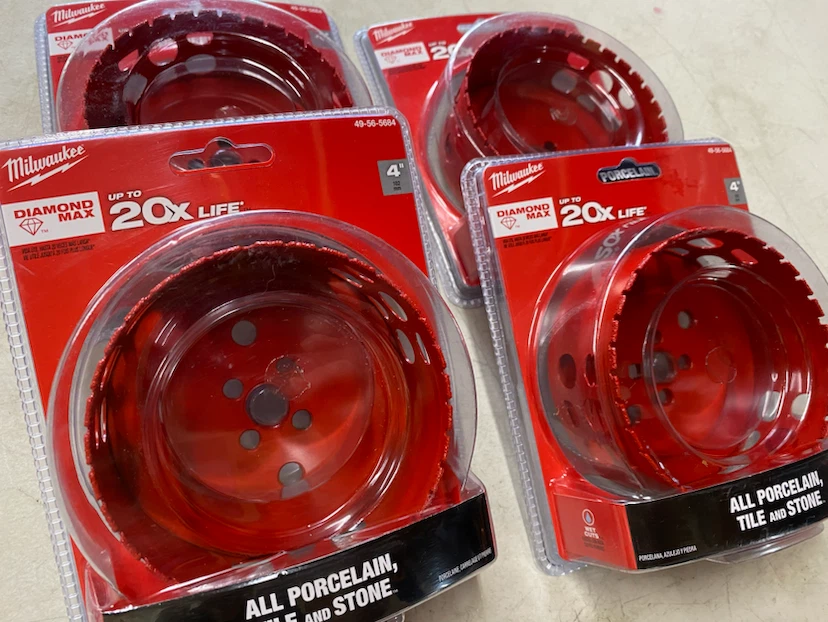 Milwaukee 4” Diamond Max Hole Saw Bran new $60 each