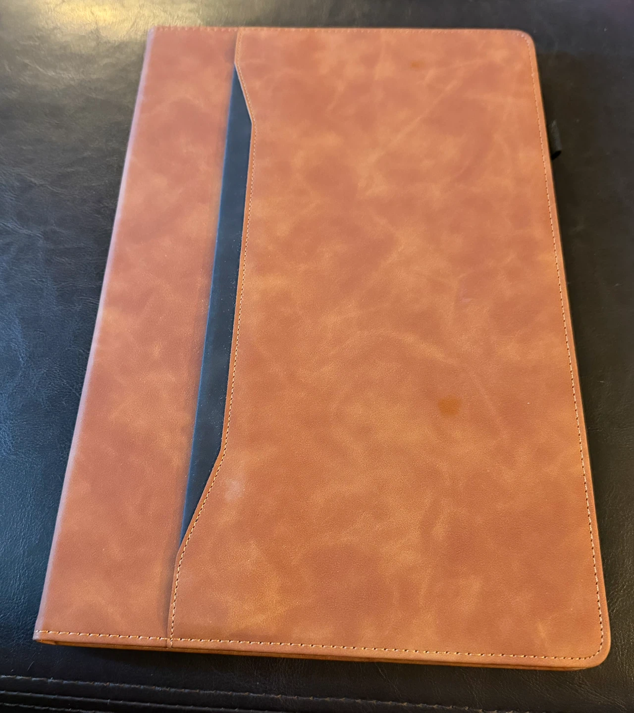Brown Leather Tablet Case with S Pen Slot