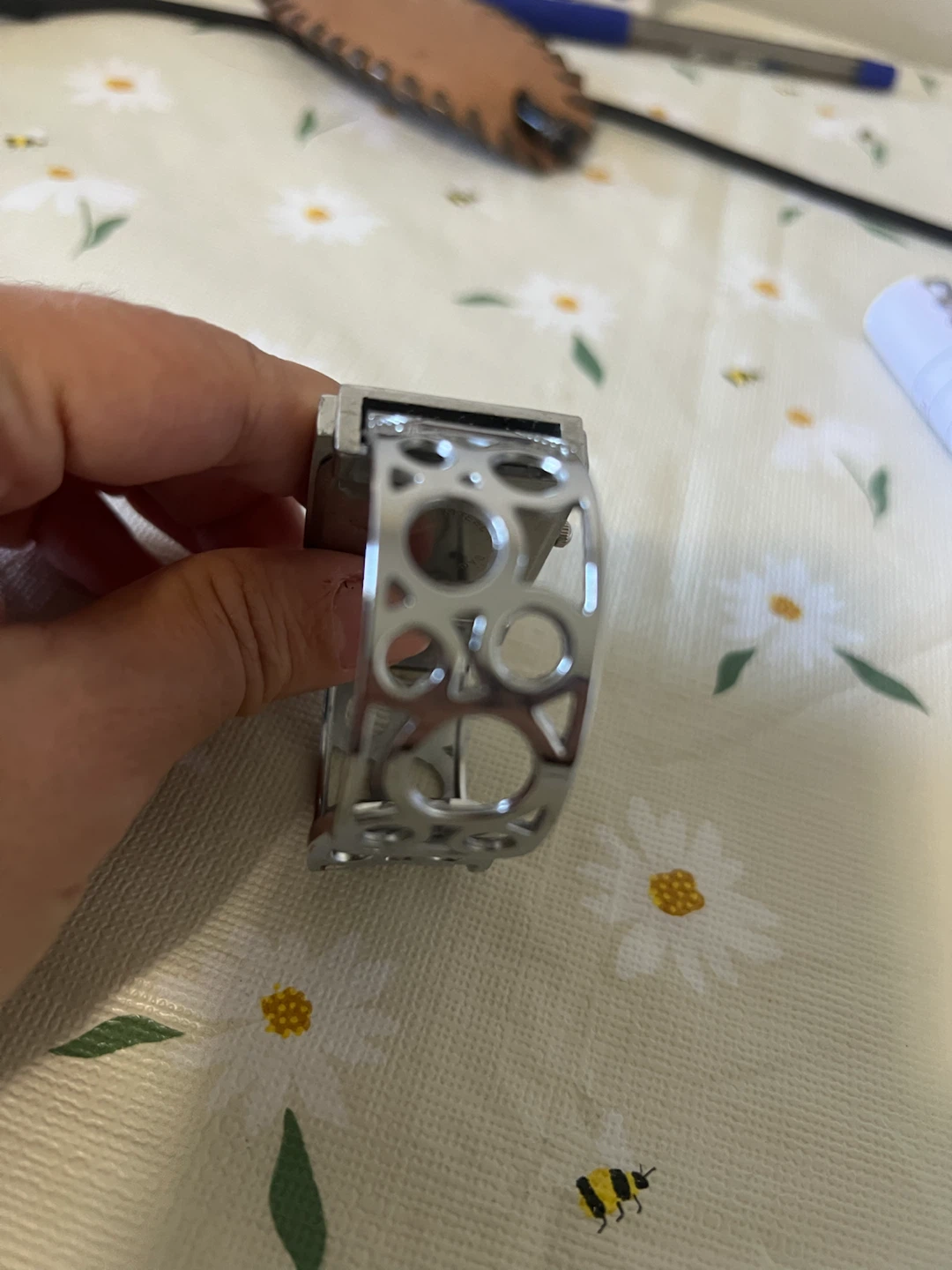 Women's Rhinestone Cuff Watch