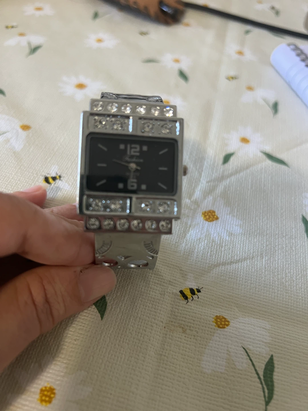 Women's Rhinestone Cuff Watch - photo 3