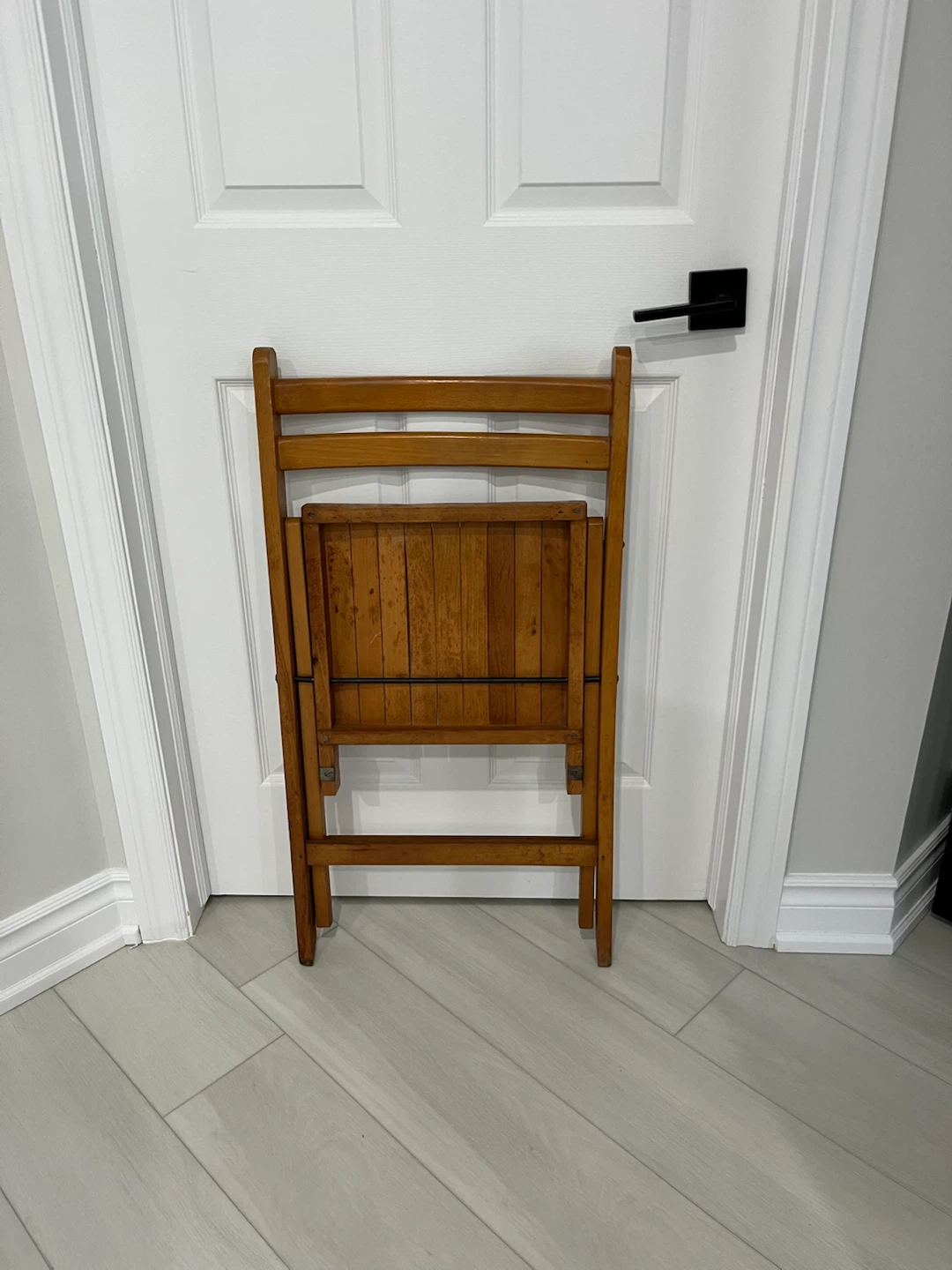 Vintage Slat Board Folding Chair - photo 3
