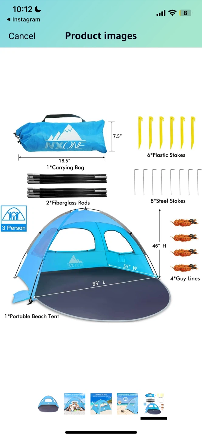 Beach Tent Sun Shelter - photo 2