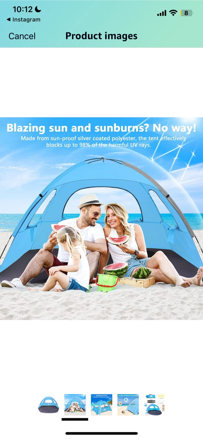 Beach Tent Sun Shelter - photo 3