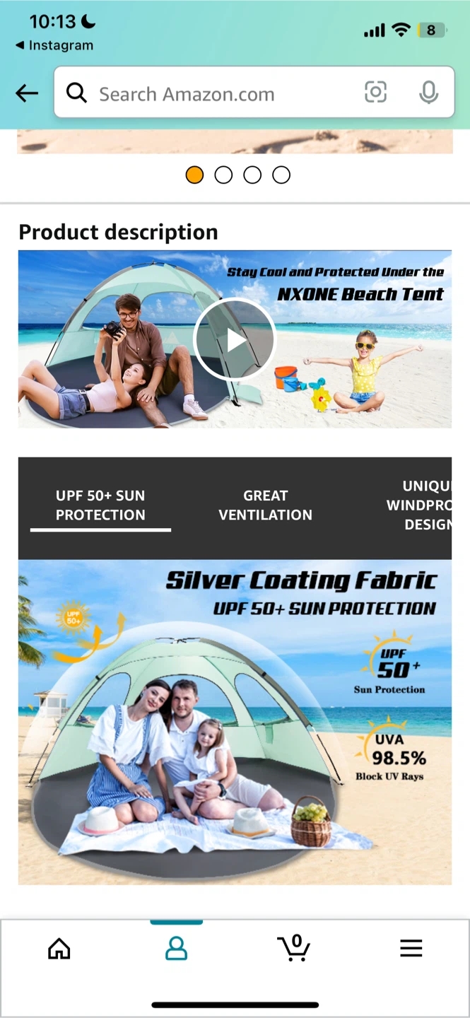 Beach Tent Sun Shelter - photo 4