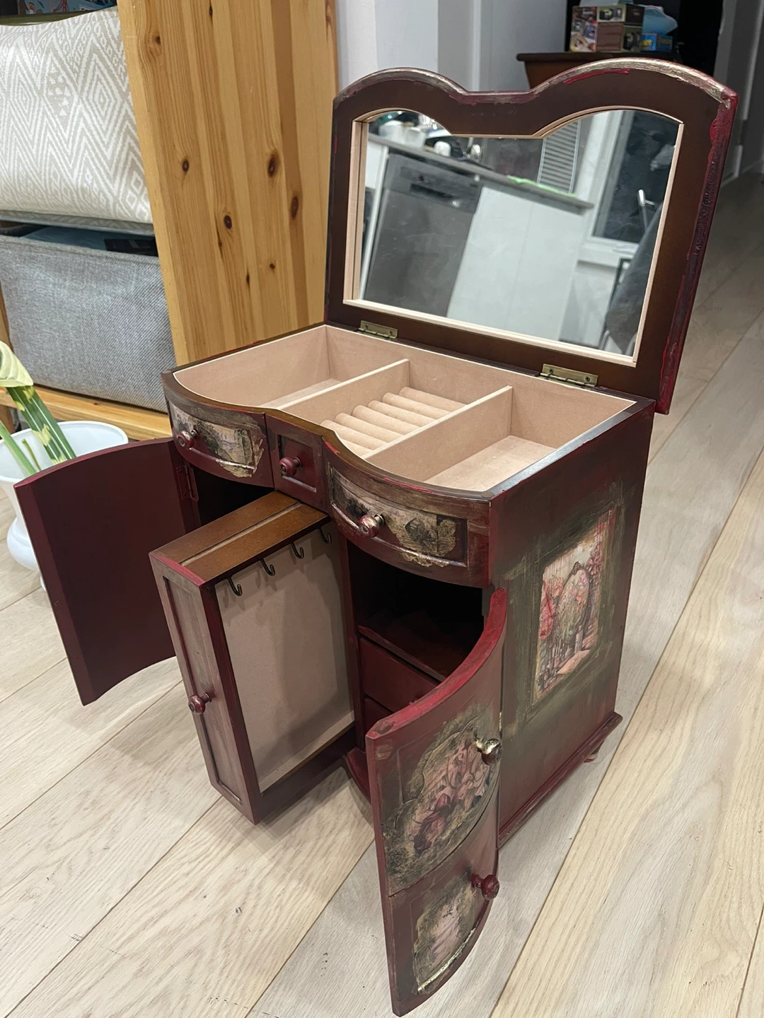 Vintage Bombay Jewelry Box with Mirror - photo 2