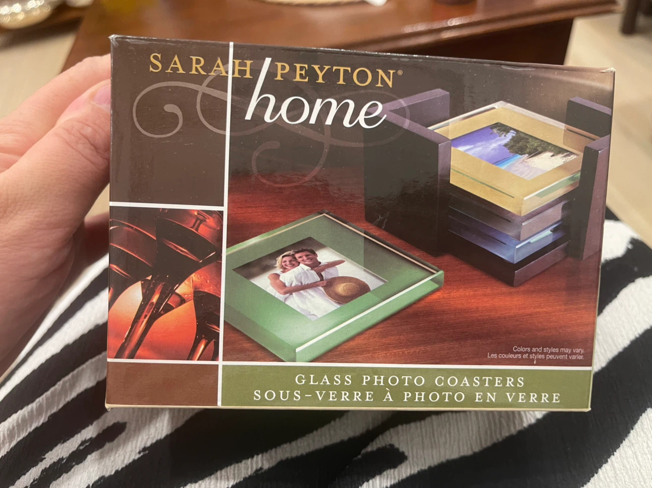 Sarah Peyton Home Glass Photo Coasters