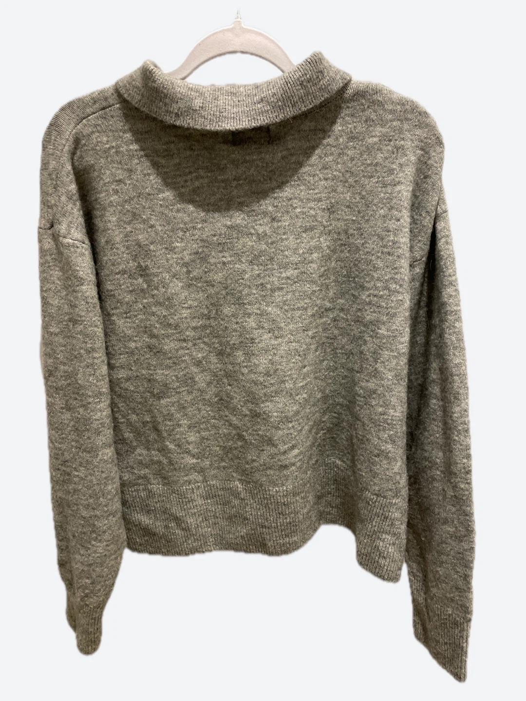 H&M Grey Sweater with Pearl Embellished Collar - photo 3