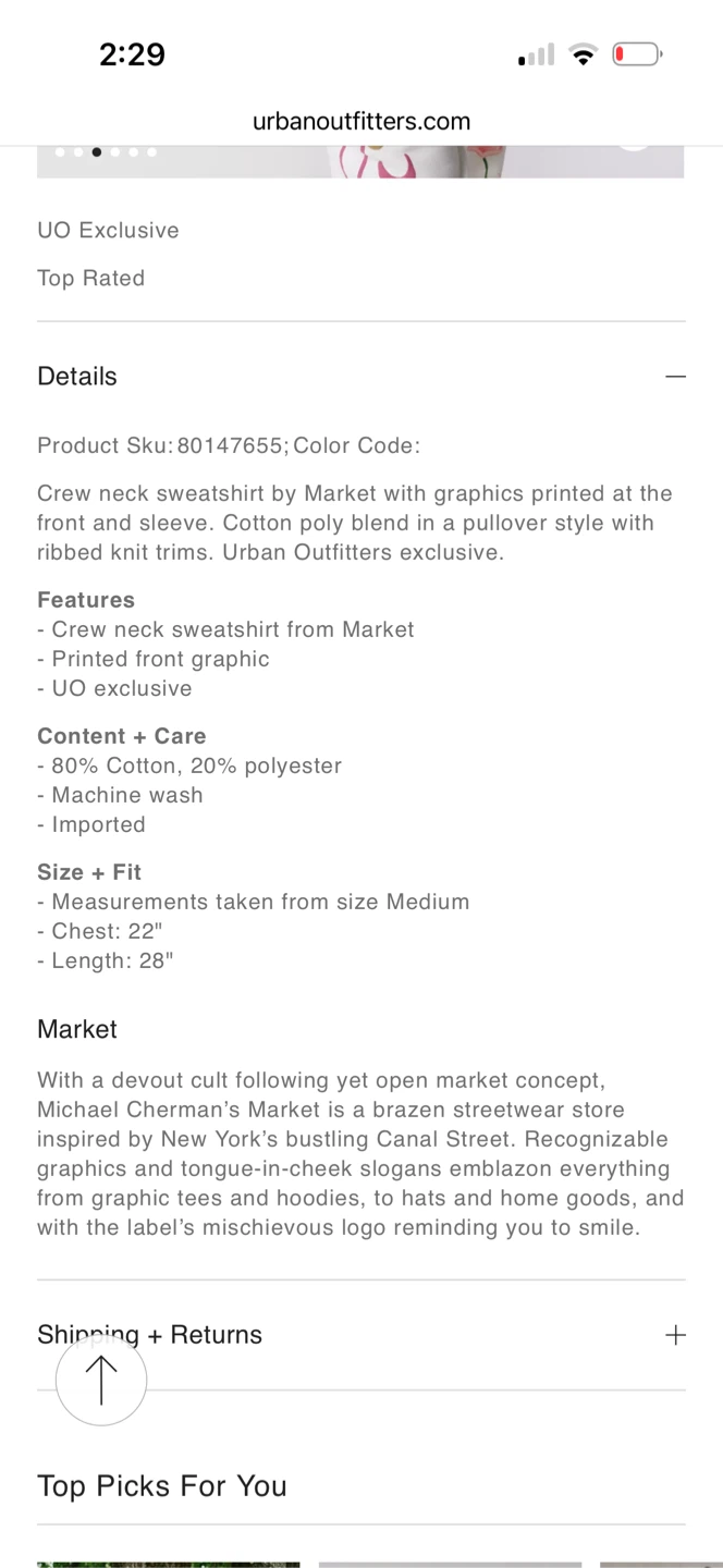 Market UO Exclusive Crew Neck Sweatshirt - photo 3