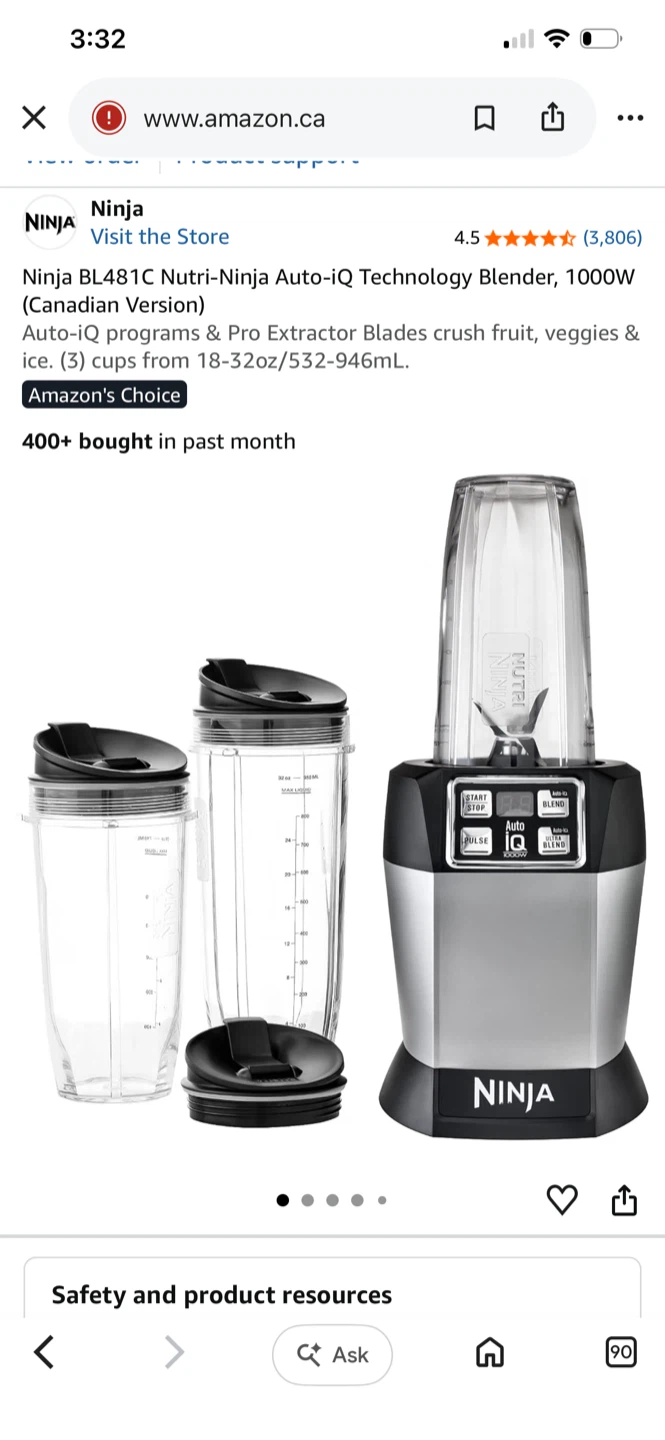 Ninja Blender - 3 jars