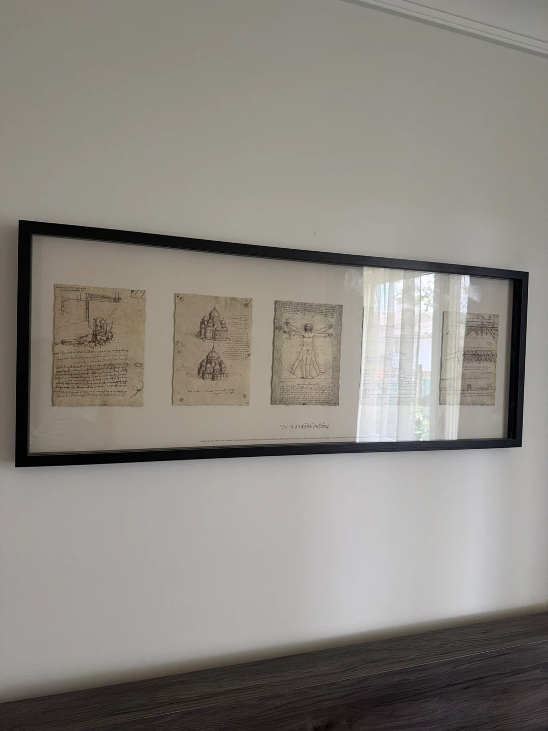Framed Leonardo da Vinci Drawings Wall Art