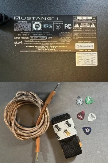 2010 Squier Stratocaster Guitar with Mustang I Amplifier - photo 4