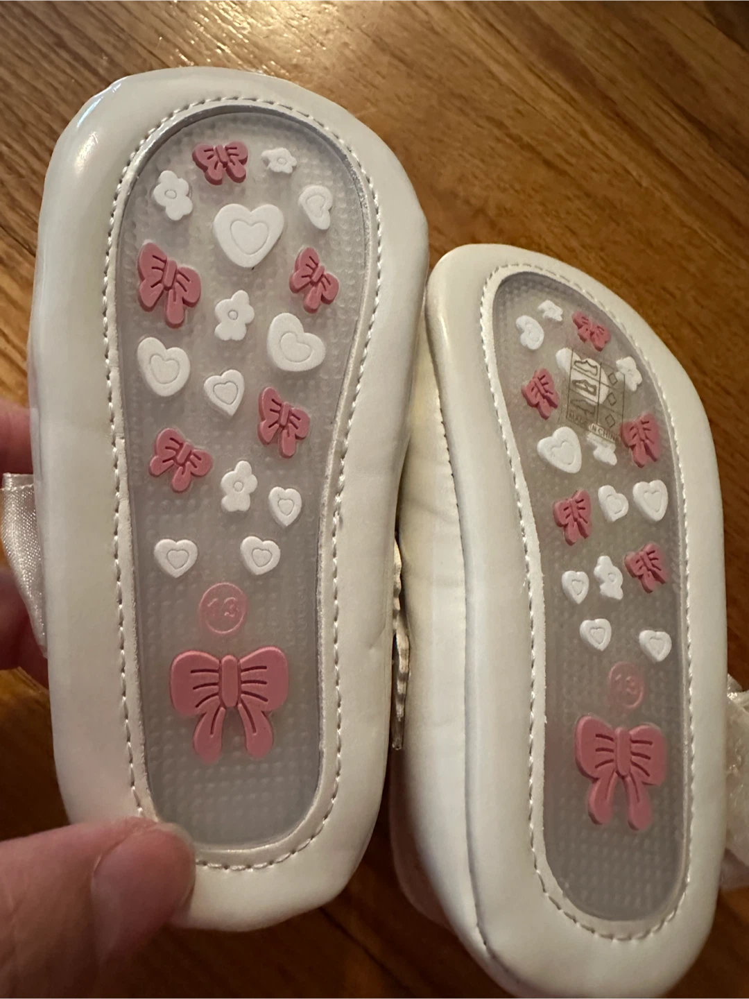 White Mary Jane Baby Shoes Size 12-18 Months - photo 2