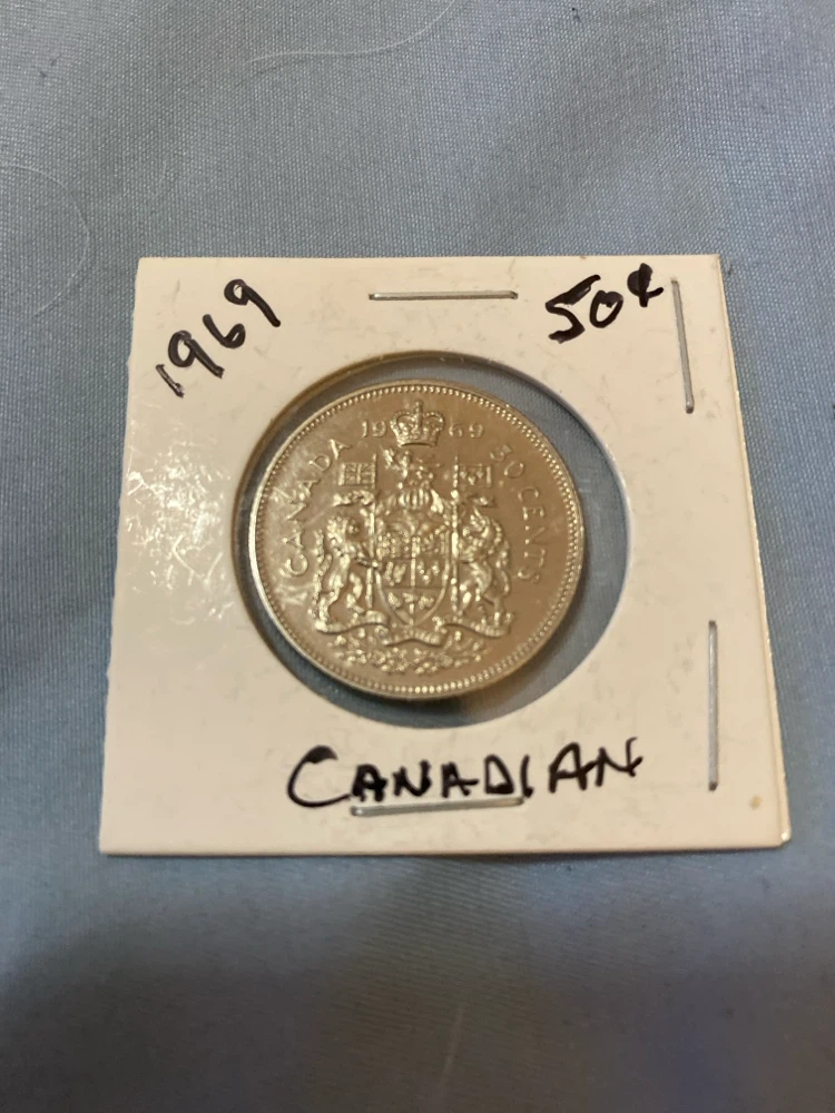 1969 Canadian 50 Cent Coin