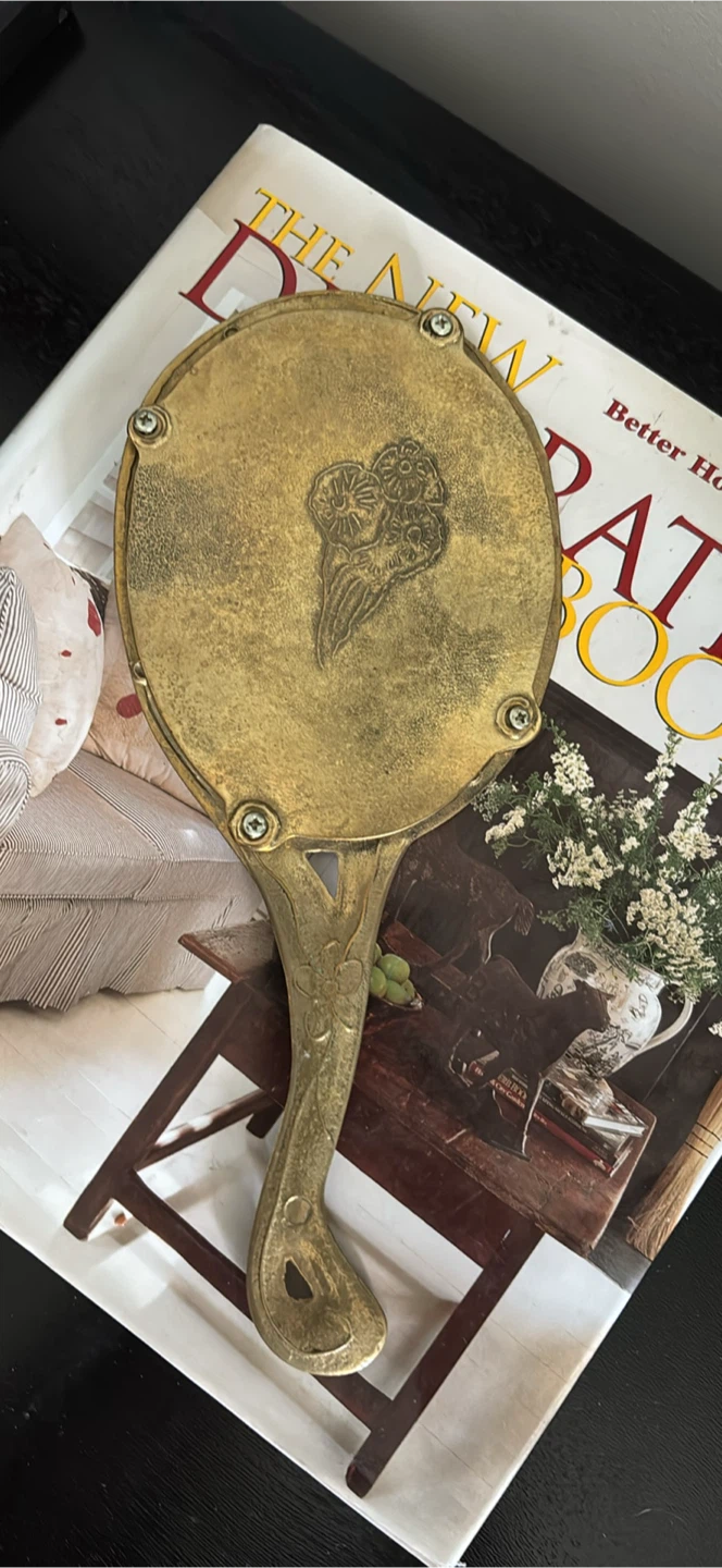 Vintage Art Nouveau Hand Mirror - photo 2