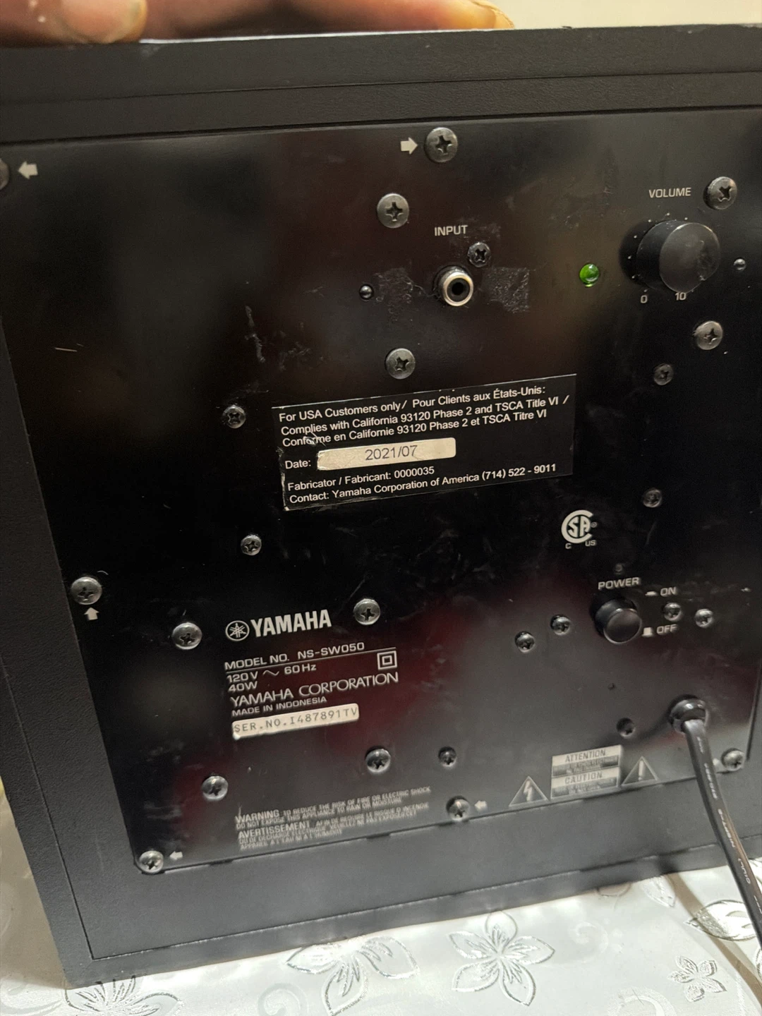 Yamaha NS-SW050 Powered Subwoofer