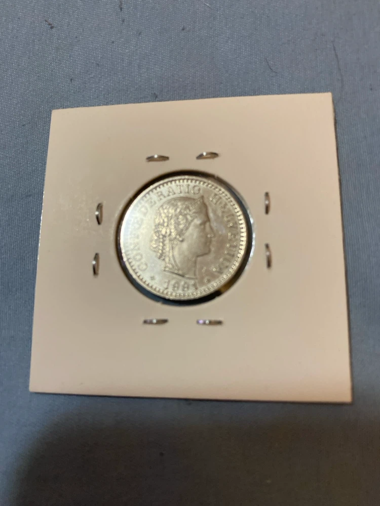 1991 Swiss 20 Rappens Coin - photo 2
