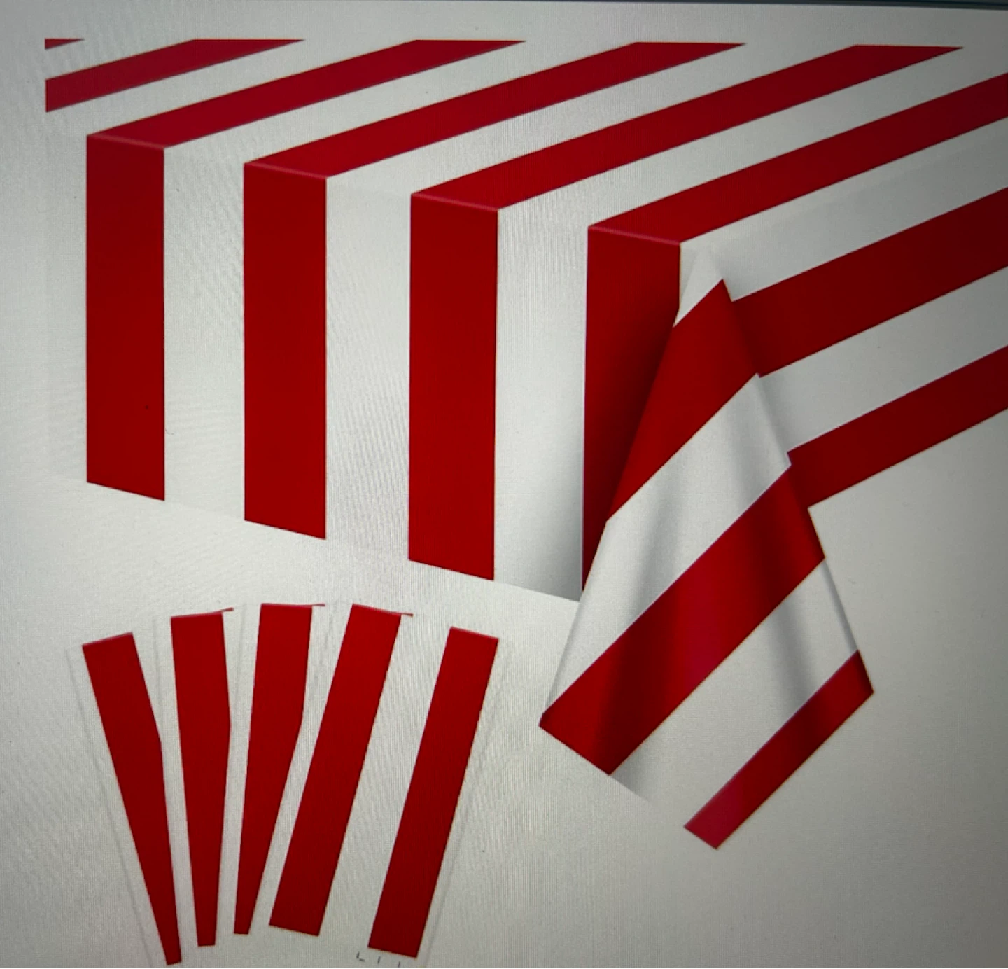 Red and White Striped Tablecloth (4 Pack)