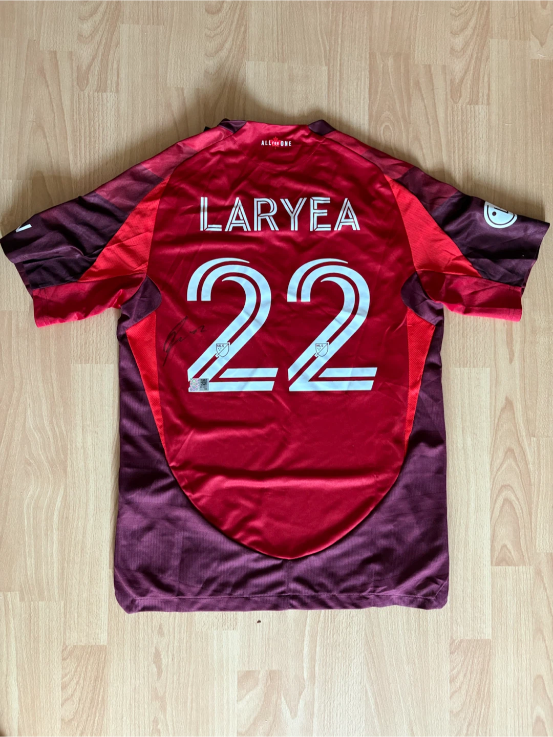 Adidas Toronto FC Jersey LARYEA 22 Soccer MLS Authentic - photo 2