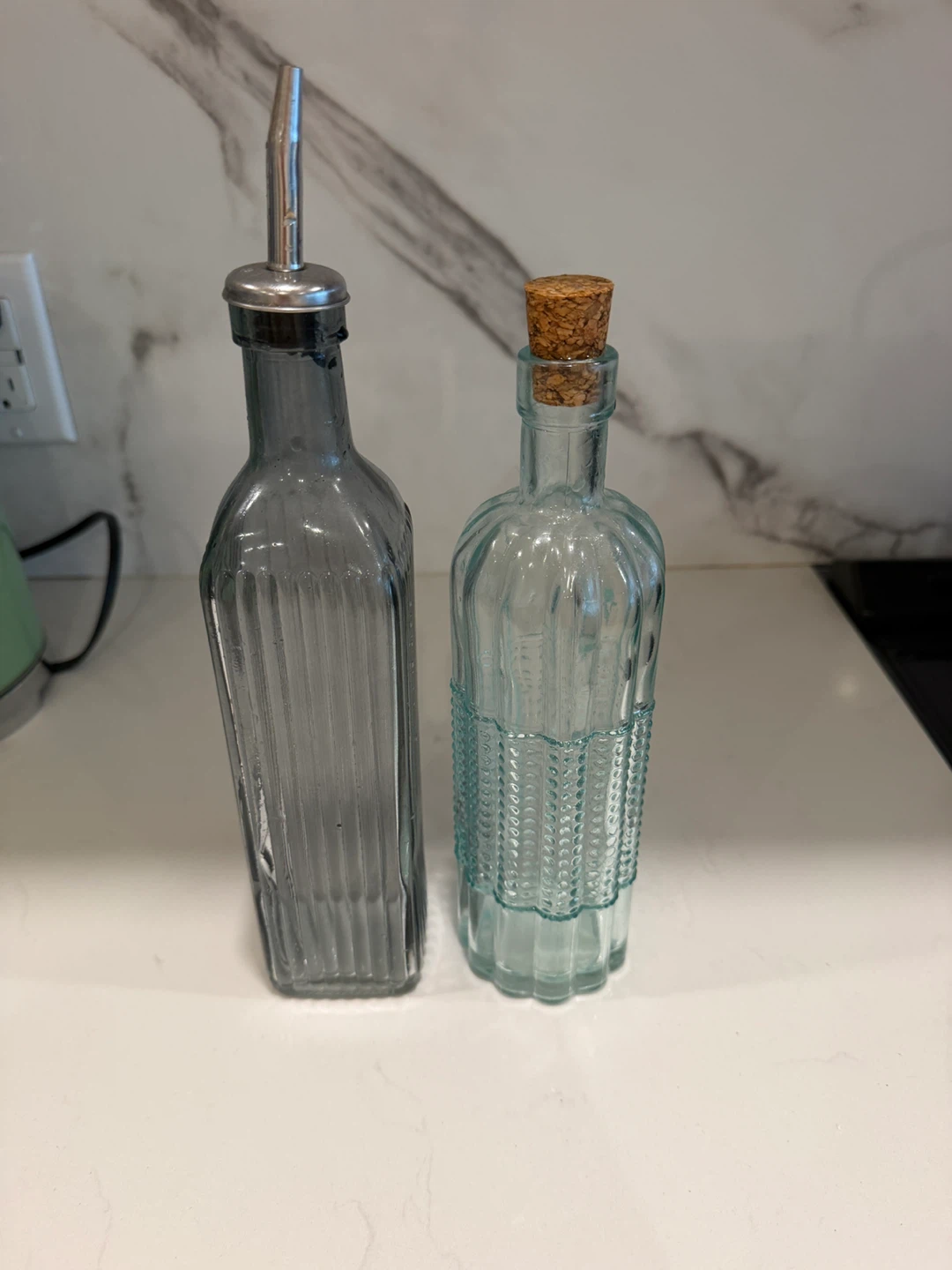 Set of 2 Glass Oil & Vinegar Bottles - photo 2