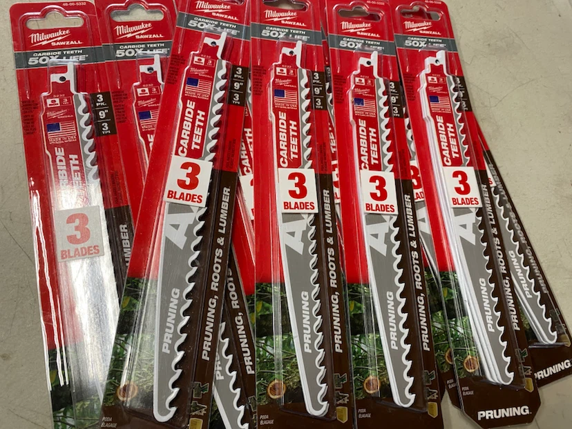 Milwaukee 9” sawzall blades 3 pack