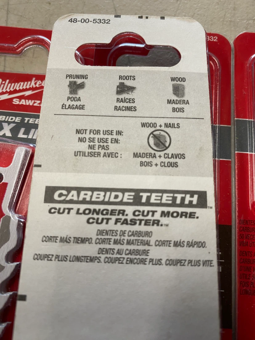 Milwaukee 9” sawzall blades 3 pack - photo 5
