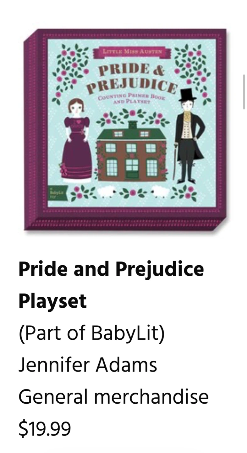 NEW✨BabyLit Little Miss Austen Pride & Prejudice Playset - photo 3