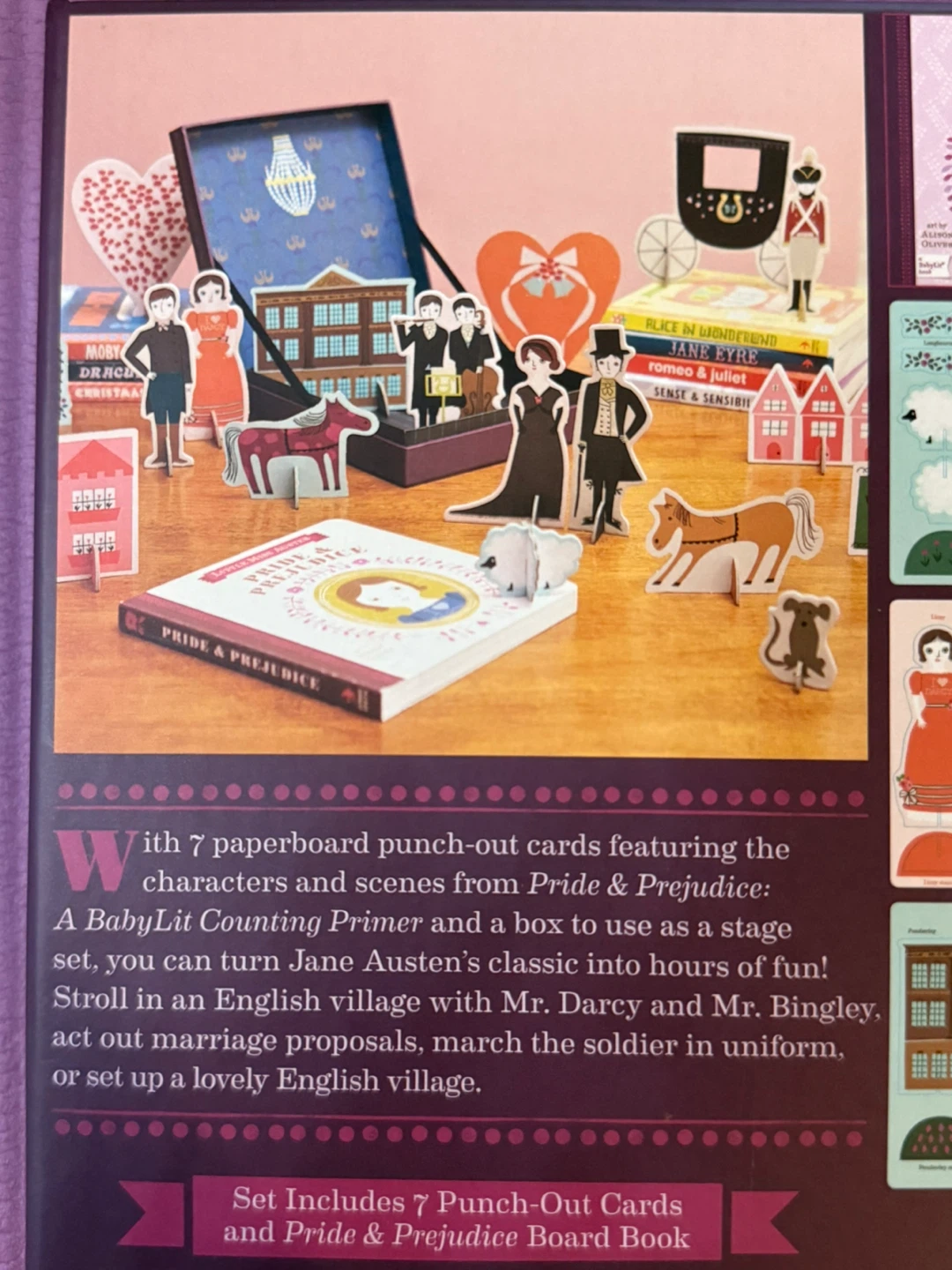 NEW✨BabyLit Little Miss Austen Pride & Prejudice Playset - photo 4