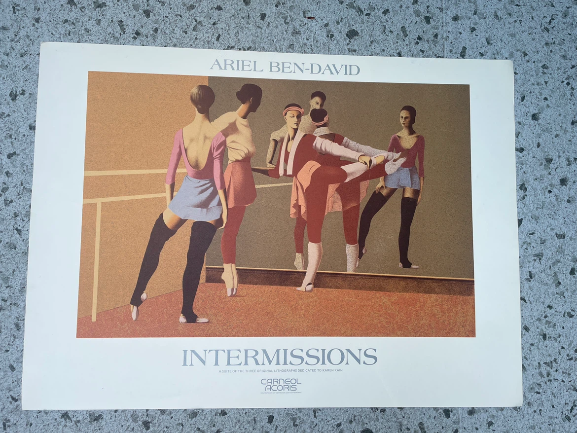 Ariel Ben-David Ballet Dancers Lithograph Karen Kain Modernist - photo 2