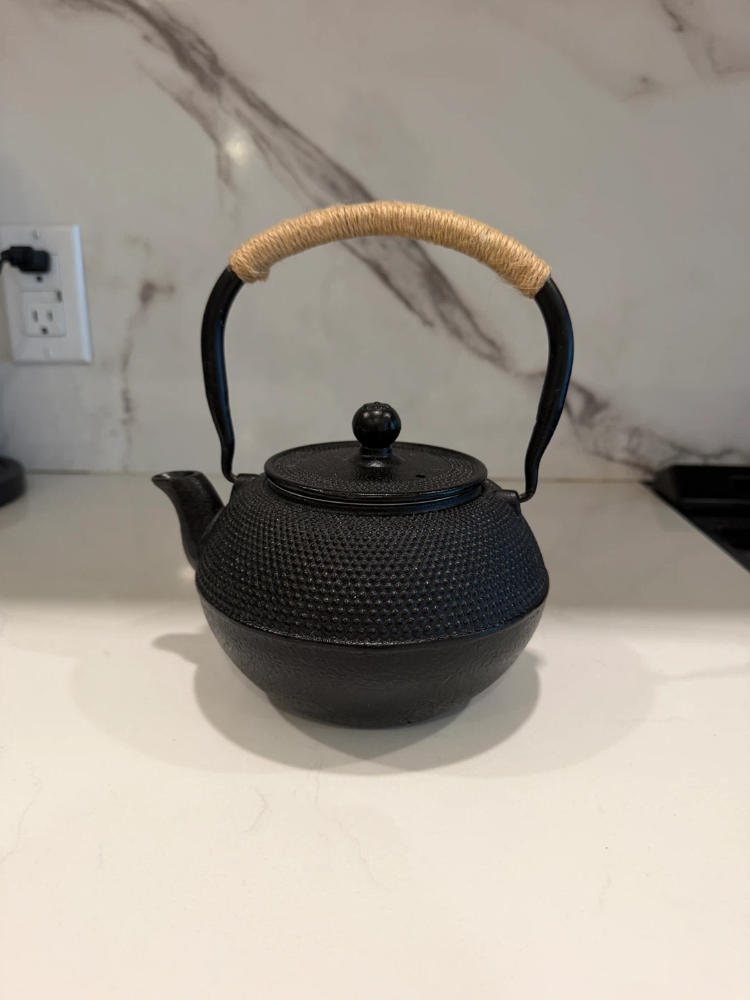 Black Cast Iron Teapot