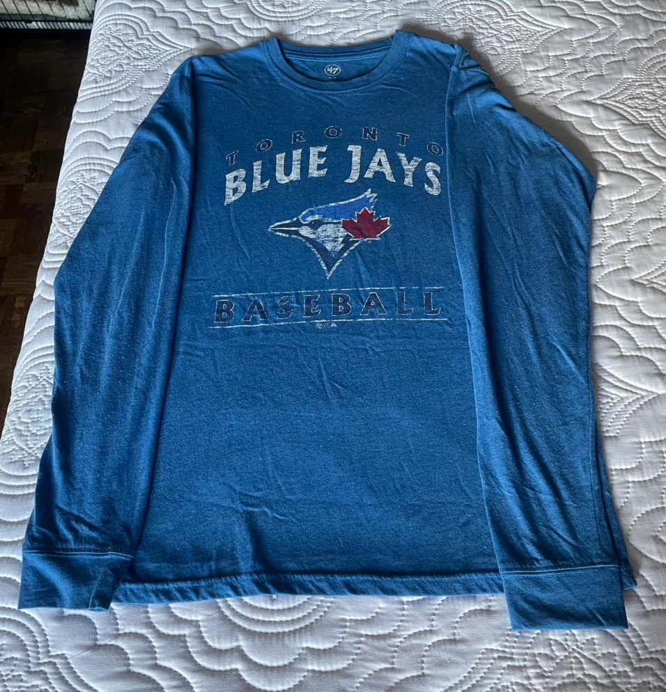 Med - 47 Brand Toronto Blue Jays Baseball Long Sleeve Shirt