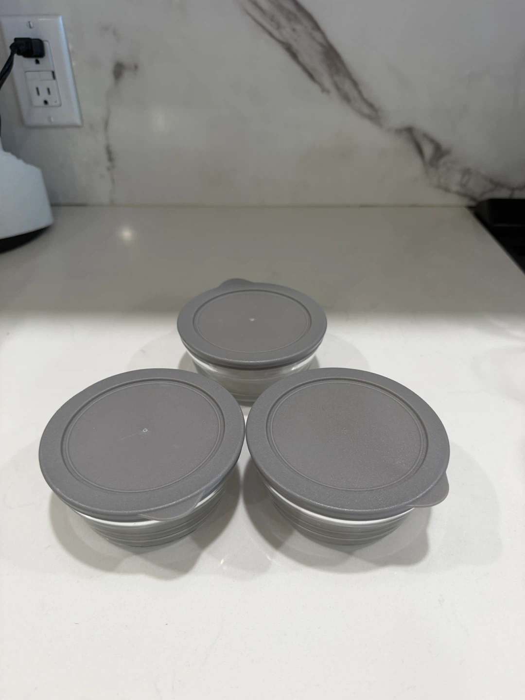 Set of 3 Glass Food Storage - photo 2