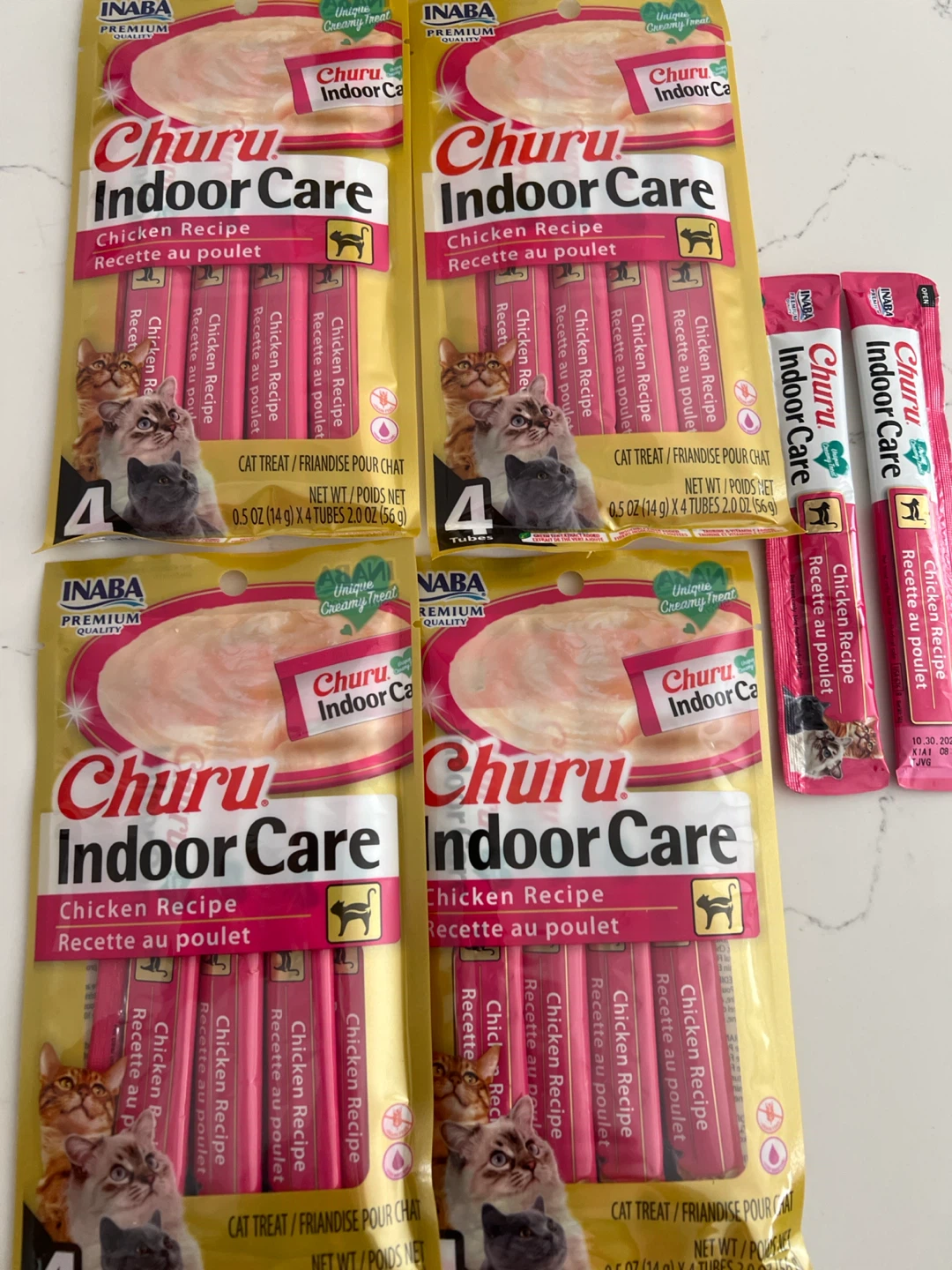 INABA Churu Indoor Care Chicken Recipe Cat Treats (4 Tubes) - photo 2