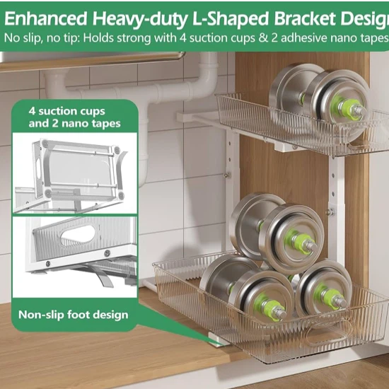 2 Tier Pull Out Drawer Under Sink Organizer - photo 4