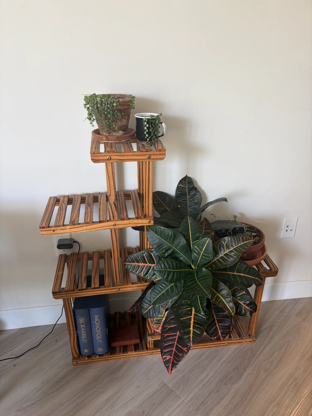 Wooden Tiered Plant Stand/ Shelf