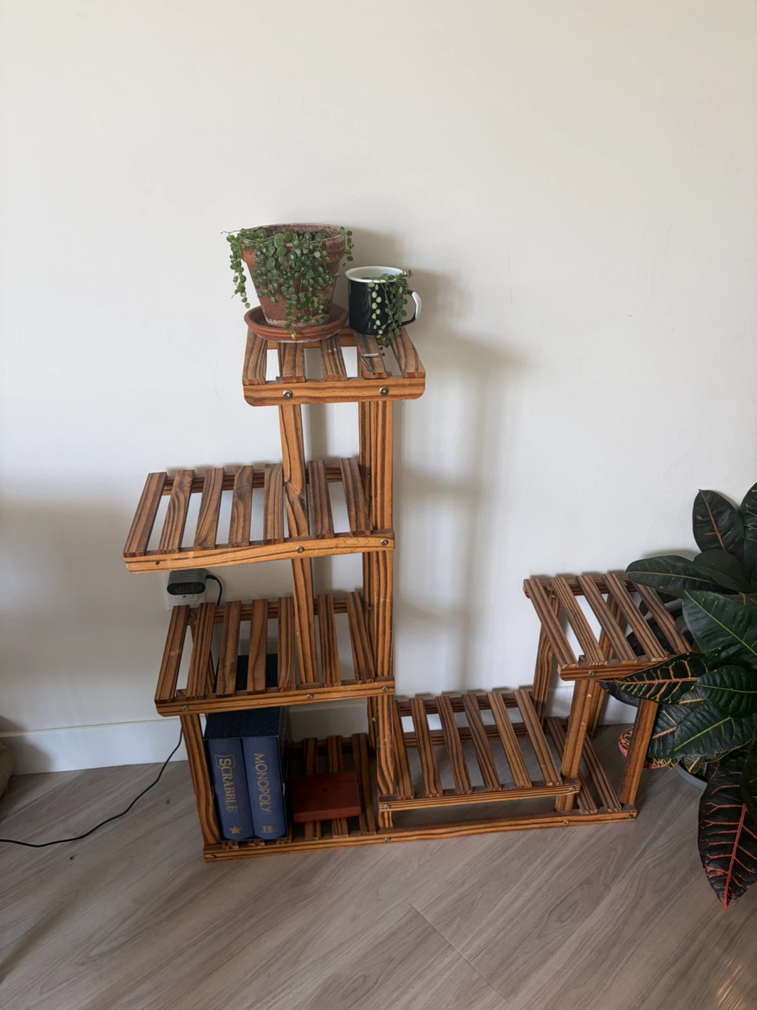 Wooden Tiered Plant Stand/ Shelf - photo 2