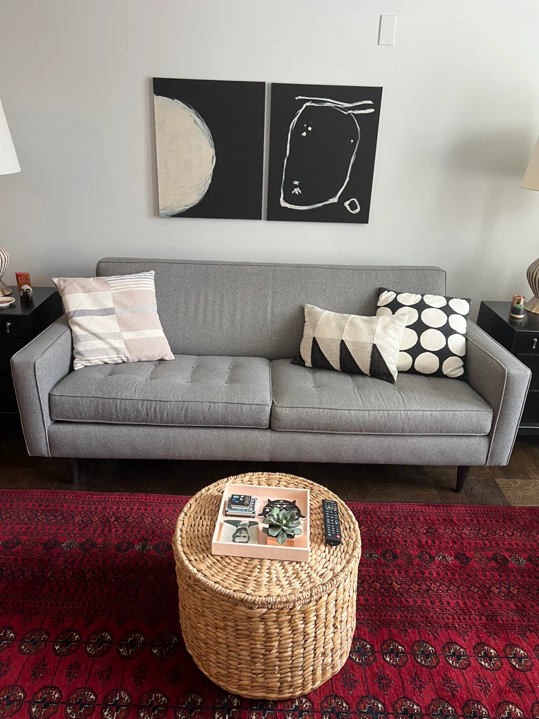 Room & Board “Reese” sofa couch, 75” in Grey. Great condition.
