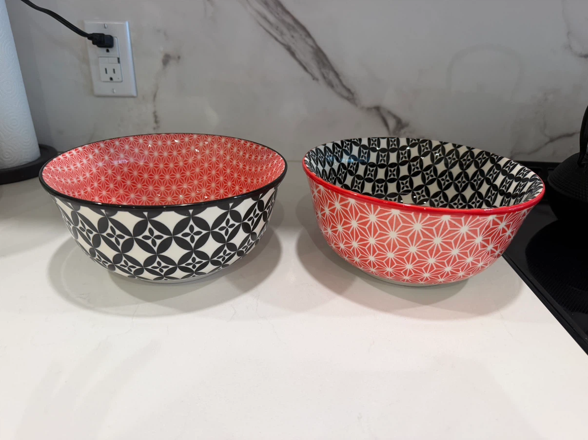 Set of 2 Ceramic Serving Bowls