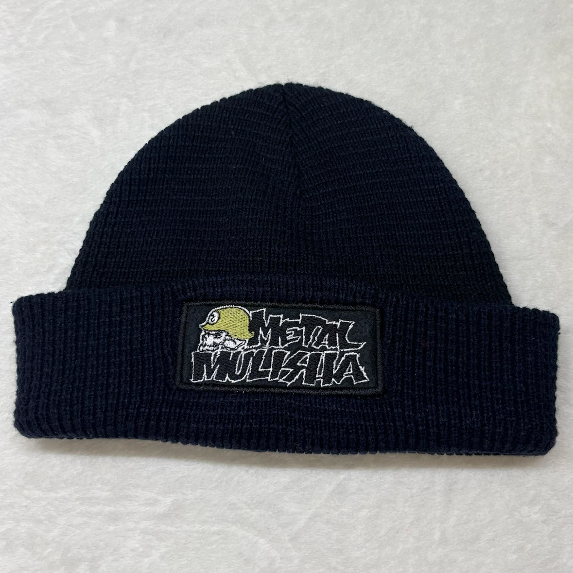 Metal Mulisha Y2K Black Ribbed Knit Beanie Hat Unisex Winter - photo 2