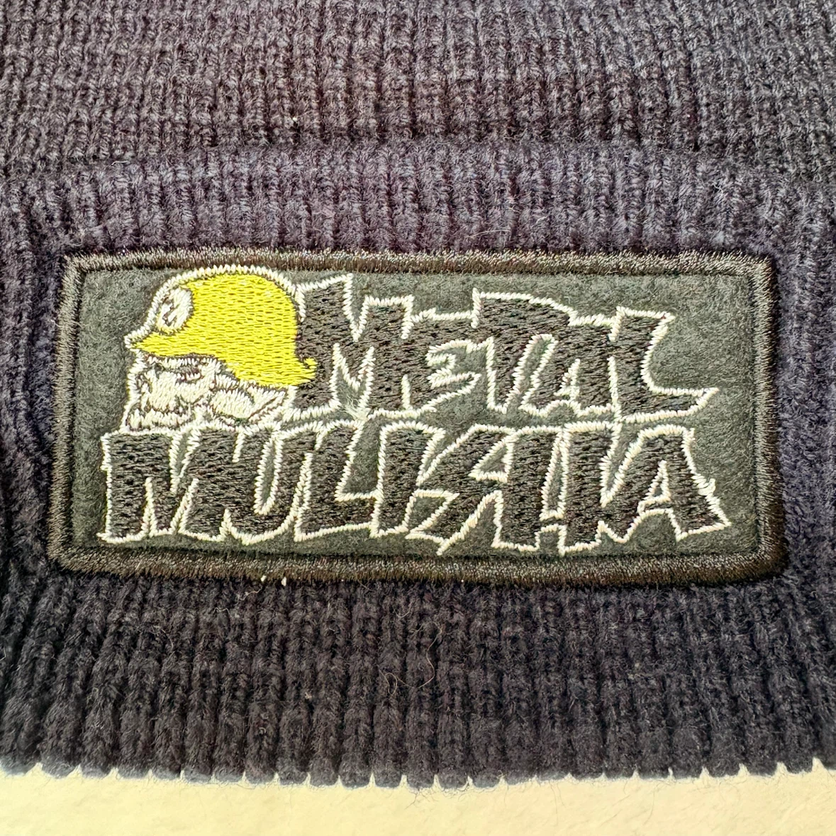 Metal Mulisha Y2K Black Ribbed Knit Beanie Hat Unisex Winter - photo 3